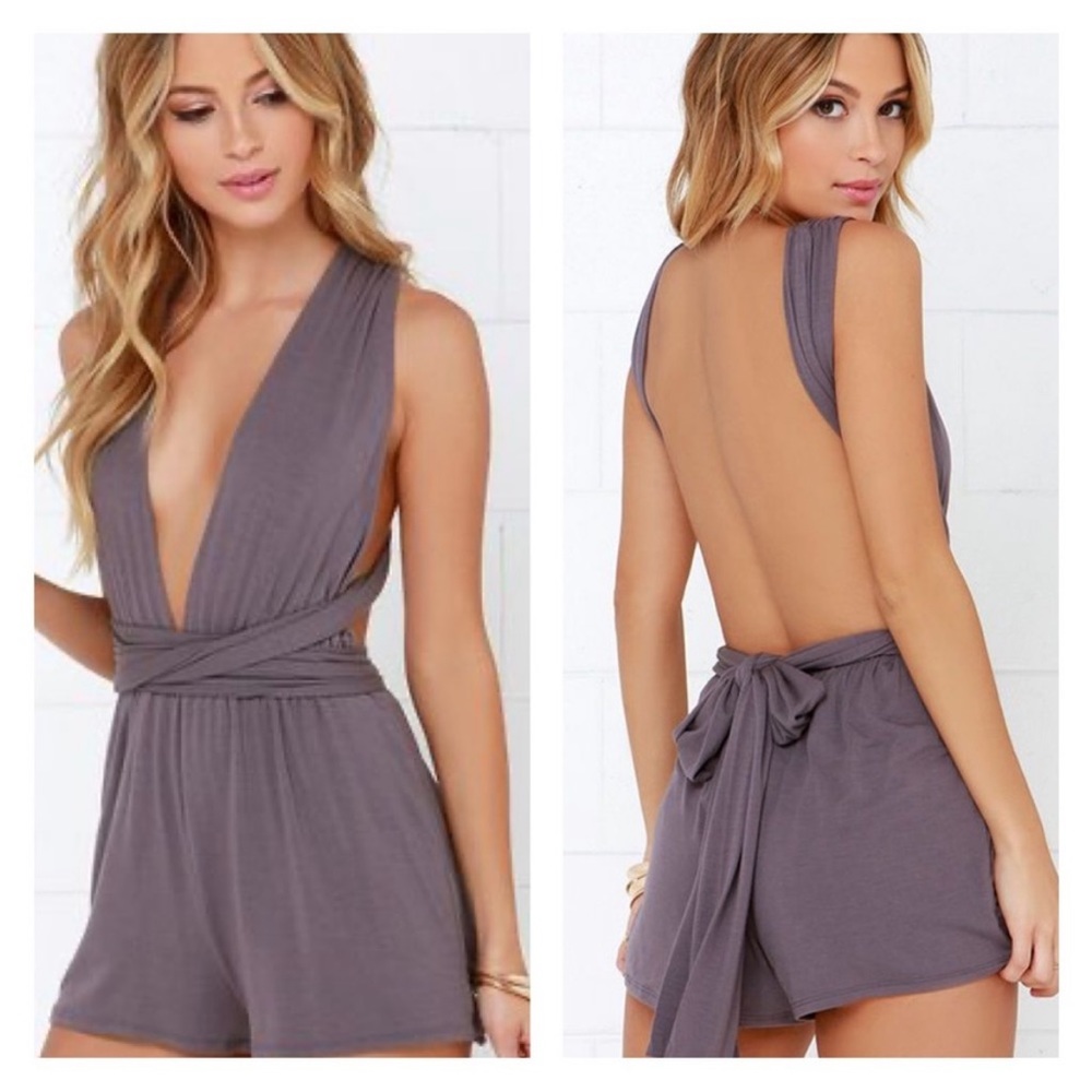 Lulus Dusty Purple Convertible Romper